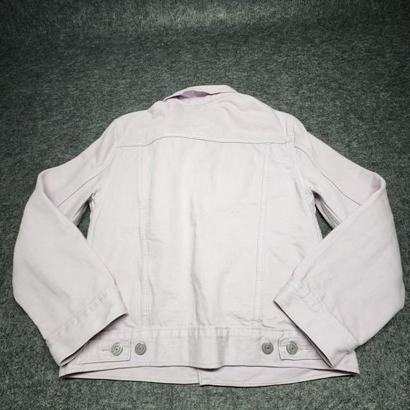 Levis Womens Light Purple Lavendar Colored Denim Jean Jacket Button Down Small - Picture 6 of 9